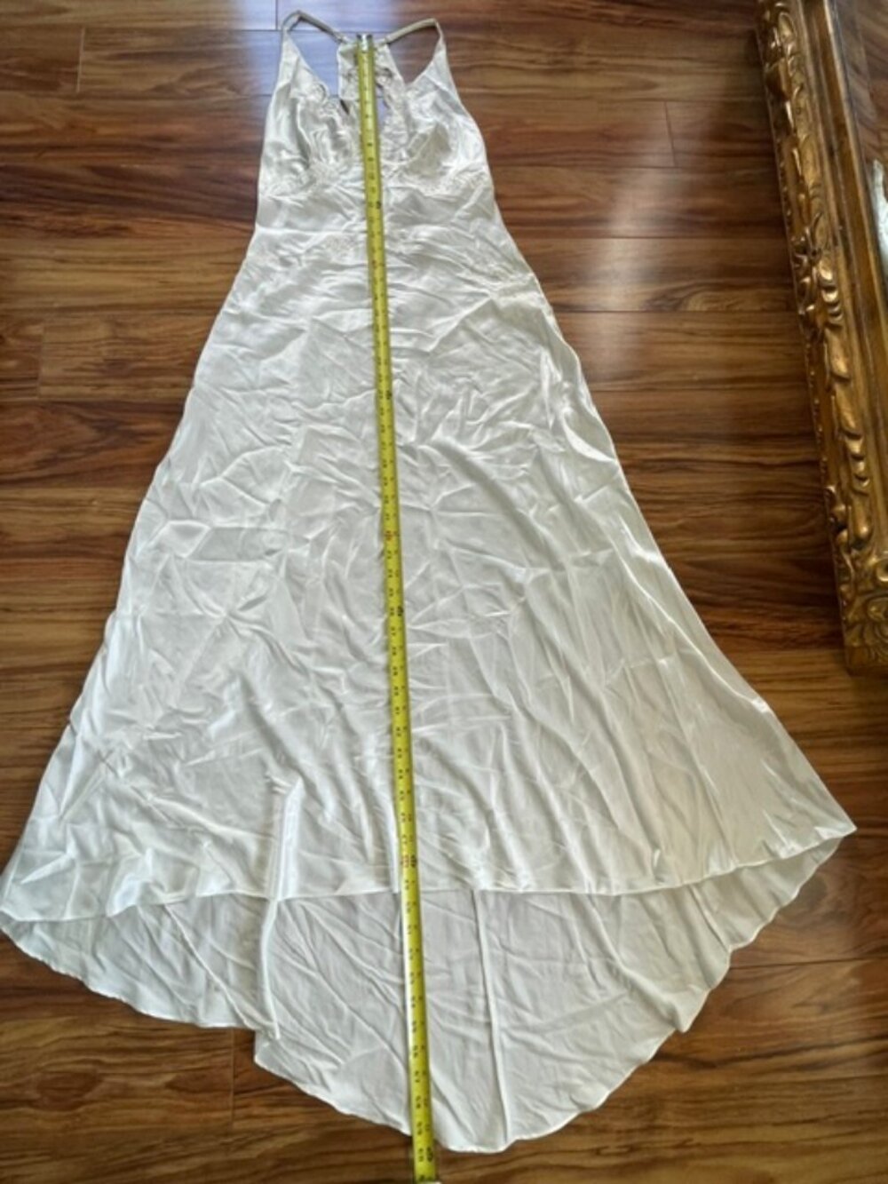 Victoria’s Secret Vintage Lace Trim Satin V-Neck Nightgown, White, Size M - Picture 11 of 13